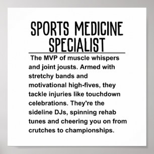Sports medicine specialist poster
