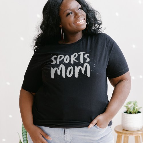 Sports mom cool black and white T_Shirt