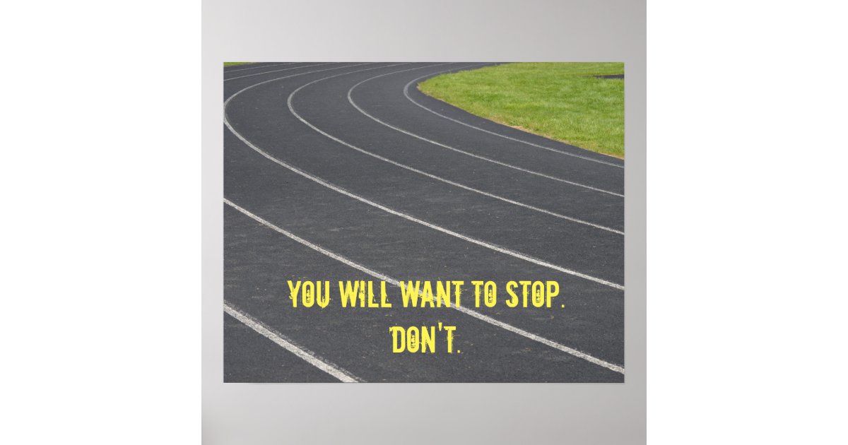 Sports Motivational Poster! Perfect For Runners Poster | Zazzle