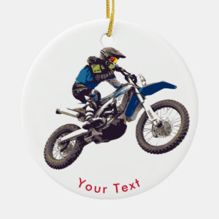 SPORTS Motocross Stunt Rider Ceramic Ornament