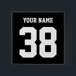 Sports Name and Number custom button<br><div class="desc">Personalized name and number button. Customizable "your name and number" gear. Change the colors of the text,  numbers or background by using the custom design tool. Great personalized button for sports parents,  players or teams.</div>