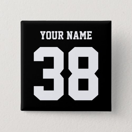 Sports Name and Number custom button