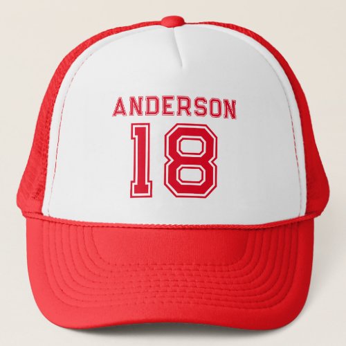 Sports Name Number Your Favorite Player Trucker Hat