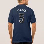 Sports Number 5 Jersey Polo Shirt