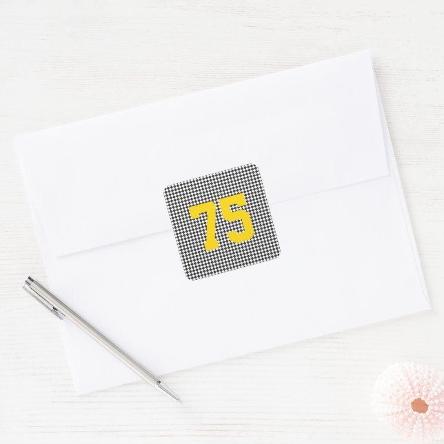Sports Number Checkerboard legendary Age Fun Square Sticker (Envelope)