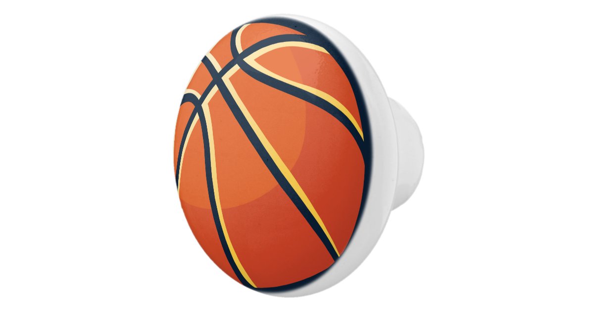 Sports Orange Basketball Bedroom Dresser Ceramic Knob Zazzle Com