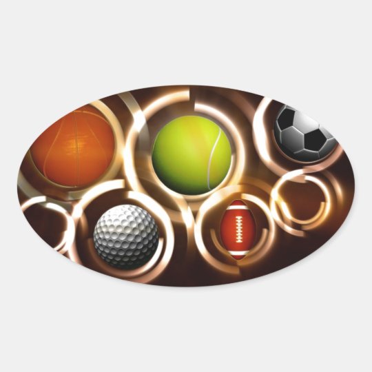 sports oval sticker