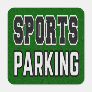 Sports Parking Metal Sign