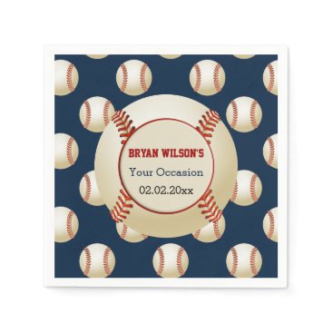 Sports Party Baseball theme Personalized napkins