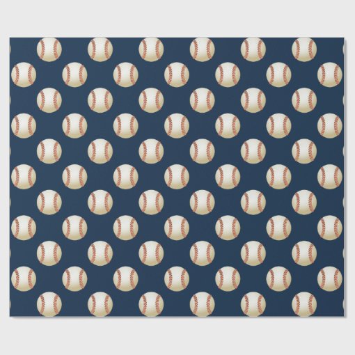 Sports Party Baseball theme Wrapping Paper Zazzle