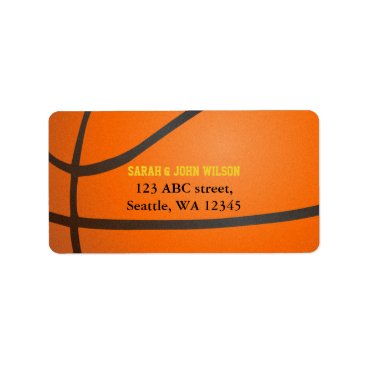 Sports Party Basketball theme address label