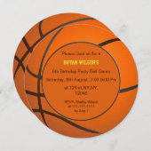 Sports Party Basketball theme photo Invites (Front/Back)