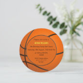 Sports Party Basketball theme photo Invites (Standing Front)