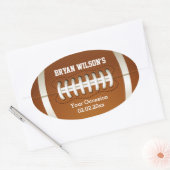 Sports Party football theme Oval Sticker (Envelope)