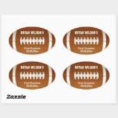 Sports Party football theme Oval Sticker (Sheet)