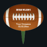 Sports Party Football theme Personalized Cake Pick<br><div class="desc">Sports Party football theme Personalized Cake Picks,  can be customized for any football theme party,  Superbowl  theme event or football party celebration for any occasion. Matching products also available.</div>