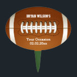 Sports Party Football theme Personalized Cake Pick<br><div class="desc">Sports Party football theme Personalized Cake Picks,  can be customized for any football theme party,  Superbowl  theme event or football party celebration for any occasion. Matching products also available.</div>
