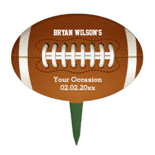 Sports Party Football theme Personalized Cake Pick