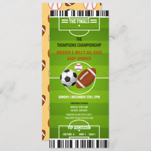 Sports Party Invitations Boy Baby Shower