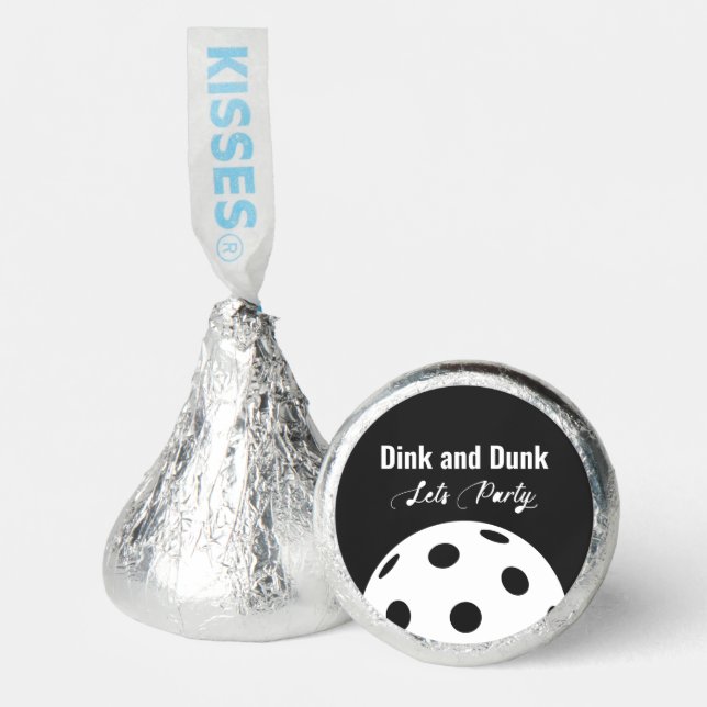 Sports Party Pickleball Black Theme Birthday Party Hershey®'s Kisses® (Front)