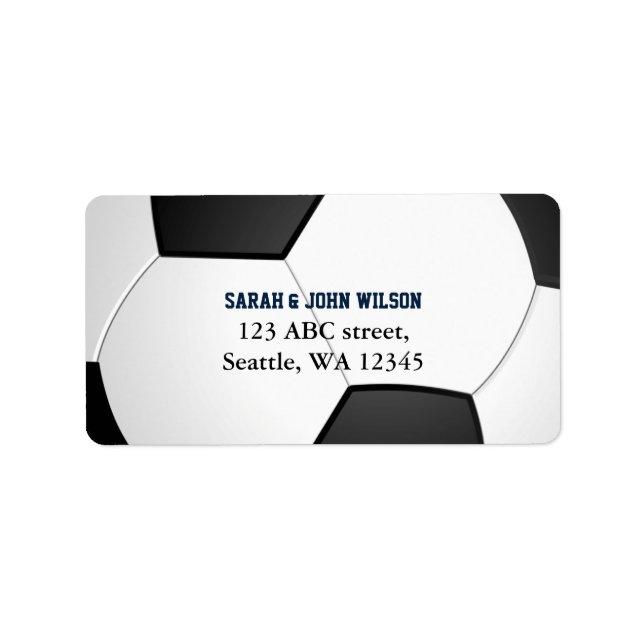 Sports Party Soccer theme address label (Front)