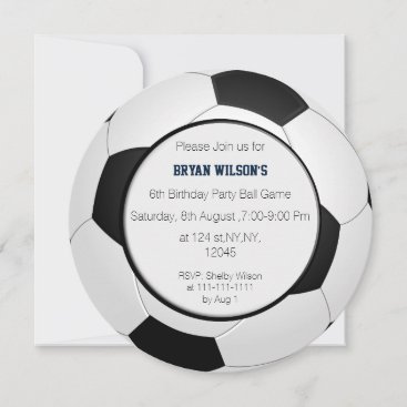 Sports Party Soccer theme Personalized Invites