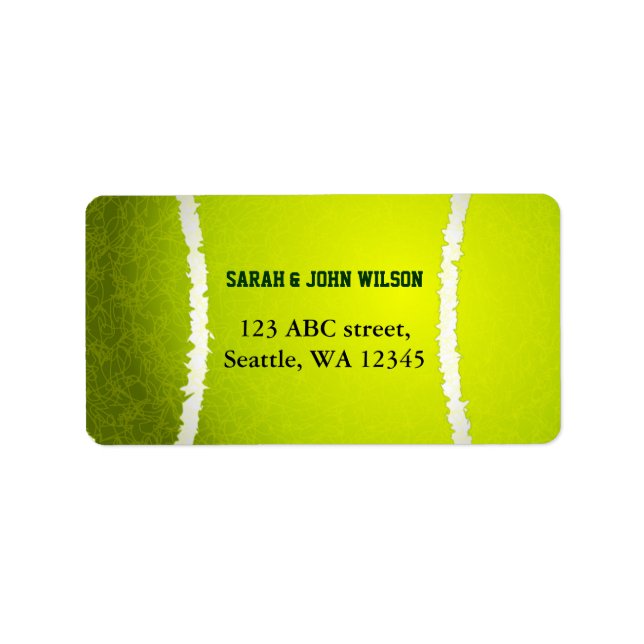 Sports Party Tennis theme address label (Front)