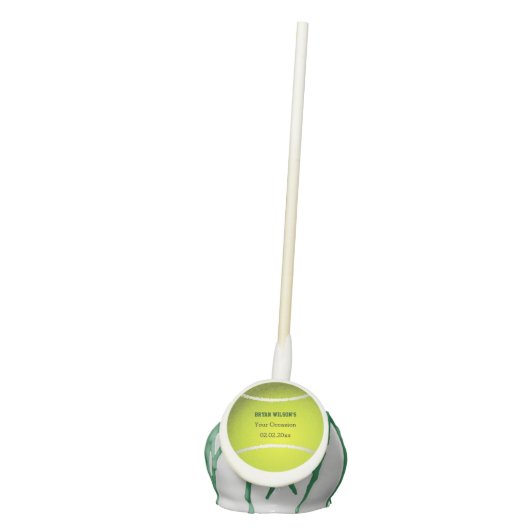 Sports Party Tennis theme Personalized cake pops (Front)
