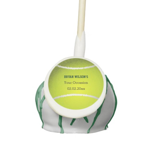 Sports Party Tennis theme Personalized cake pops (Front)