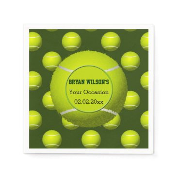 Sports Party Tennis theme Personalized napkins