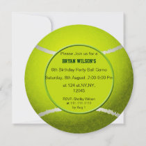Sports Party Tennis theme photo Invites