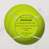 Sports Party Tennis theme photo Invites (Front/Back)