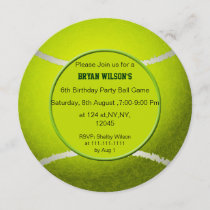 Sports Party Tennis theme photo Invites