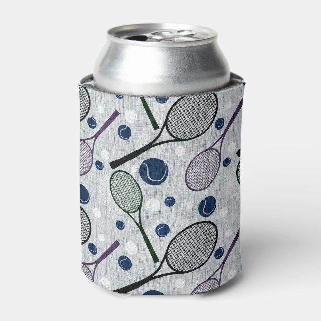 Sports pattern for tennis fans. can cooler (Can Front)