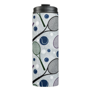 Sports pattern for tennis fans. thermal tumbler