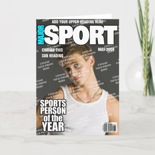 Sports Personalized Magazine Cover Card