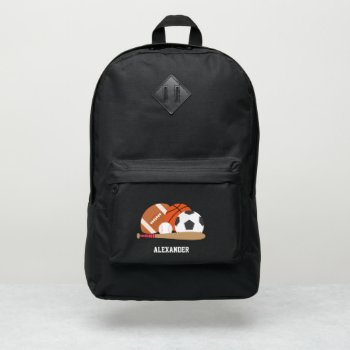 Sports Personalized Port Authority® Backpack by heartlocked at Zazzle