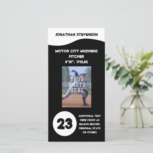 Sports Photo Trading Card, Custom Team (Standing Front)