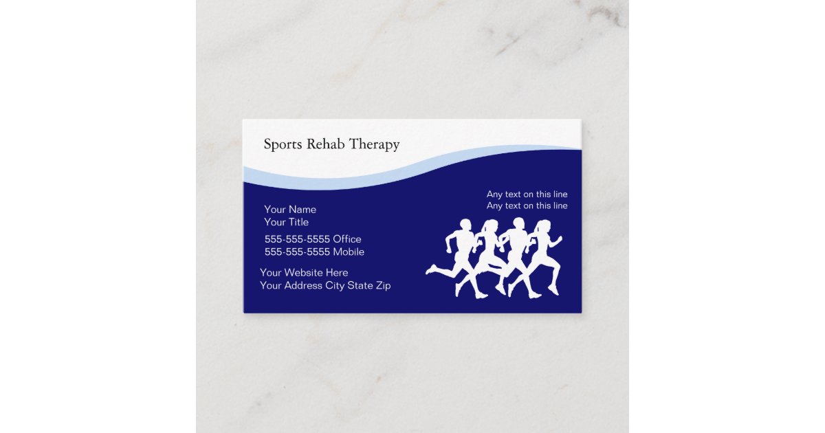 Sports Physical Therapy Business Cards