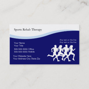 Rehabilitation Physical Therapy Business Cards Zazzle Sports Physical Therapy Business Cards