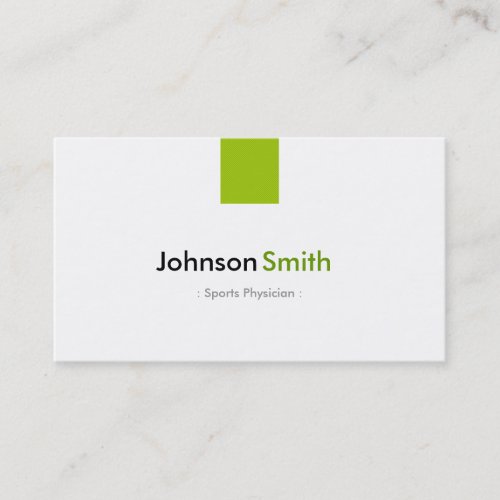 Sports Physician _ Simple Mint Green Business Card