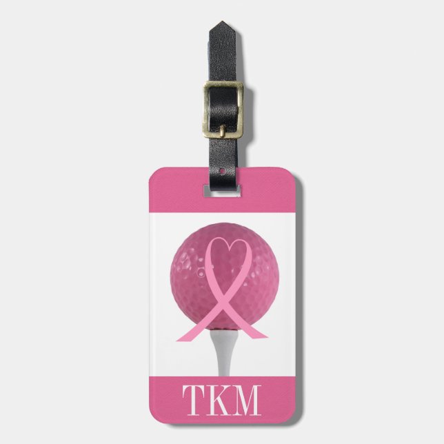 Sports - Pink Ribbon Golf Luggage Tag (Front Vertical)