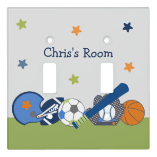 Sports Player Kids Nursery Switch Plate