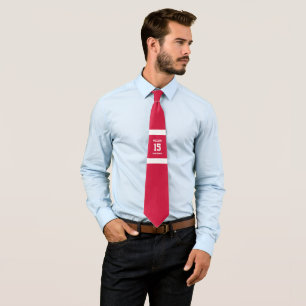 Sports Player Red and Black Neck Tie