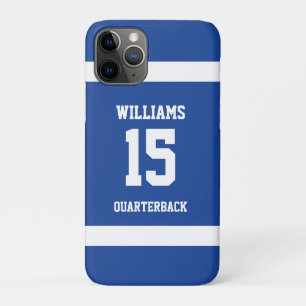 Sports Player Royal Blue and White iPhone 11 Pro Case