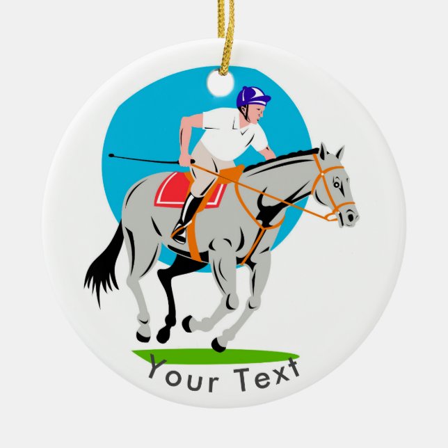 SPORTS Polo Pony & Player Ceramic Ornament (Front)