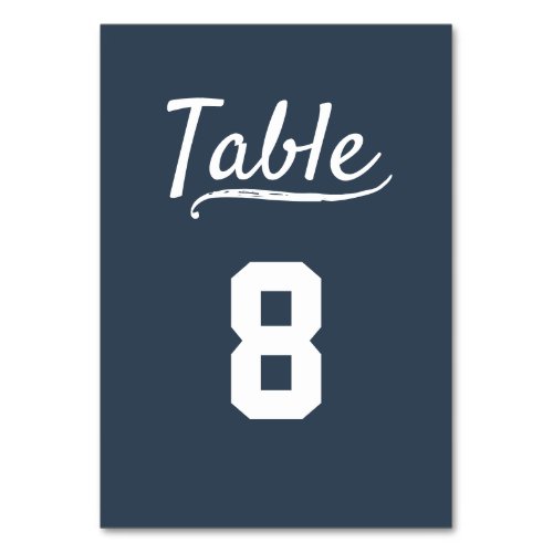 Sports Pub Grill Bar Restaurant Navy blue Table Number
