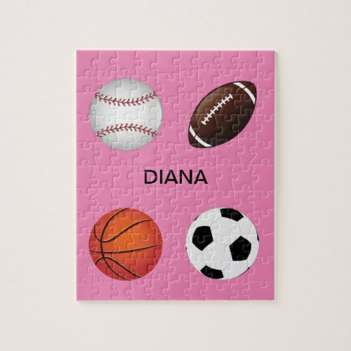  SPORTS PUZZLE WITH CHILDS NAME