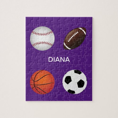  SPORTS PUZZLE WITH CHILDS NAME