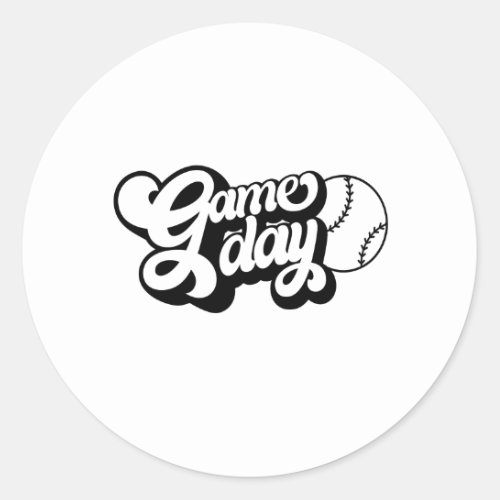 Sports quote game day classic round sticker